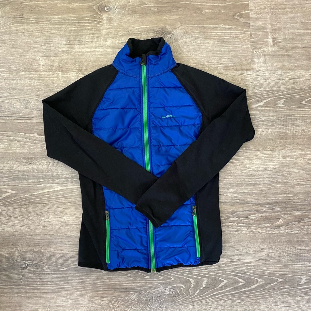 Lauren Ralph Lauren Active Blue and Black Full-Zip Jacket